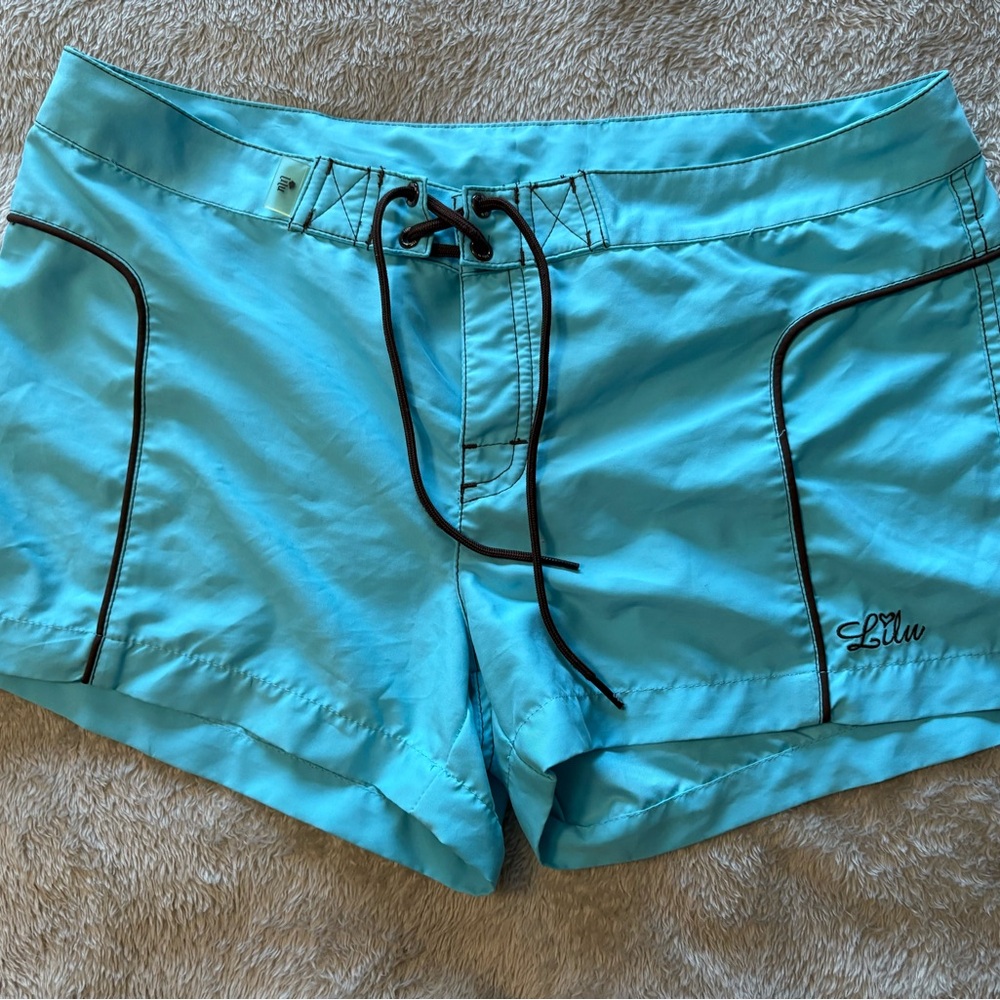 Lilu Blue Board Shorts Quick-Dry Lightweight